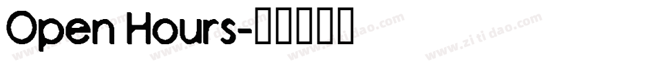 Open Hours字体转换